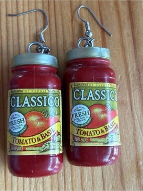 ClassiCon Red Jar Earrings with Gold Lids